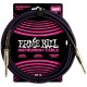 Ernie Ball 6393 кабель инструментальный, оплетёный, 3,05 м, прямой/угловой джеки, фиолетовый/черный