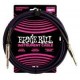 Ernie Ball 6393 кабель инструментальный, оплетёный, 3,05 м, прямой/угловой джеки, фиолетовый/черный