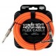 Ernie Ball 6467 кабель инструментальный Flex, прямой - угловой джеки, 6 метров, оранжевый