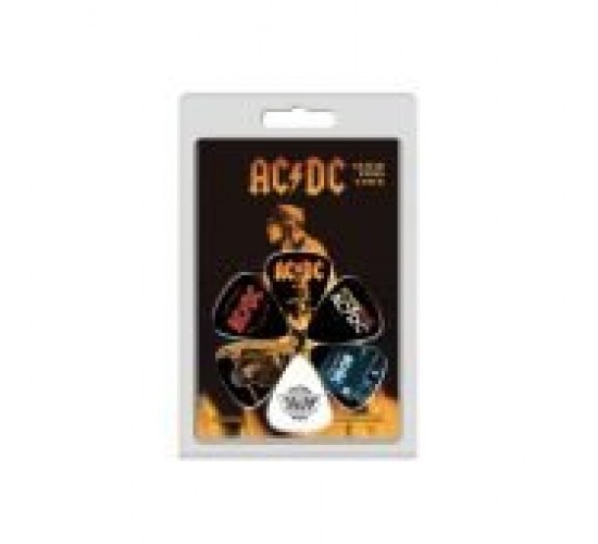 Perri's LP-ACDC4 набор медиаторов AC/DC, 0.71 мм, целлюлоид, 6 штук