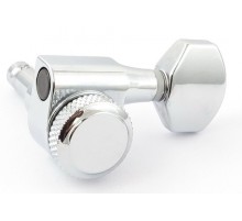 HC tuner LC221-D07 колки локовые 6 в линию на 2-х шпильках для Squire, профилированные, хром