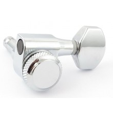 HC tuner LC221-D07 колки локовые 6 в линию на 2-х шпильках для Squire, профилированные, хром