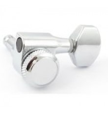 HC tuner LC221-D07 колки локовые 6 в линию на 2-х шпильках для Squire, профилированные, хром