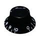Hosco H-KB-160I Ручка потенциометра Les Paul (дюймовый размер), конус, Black