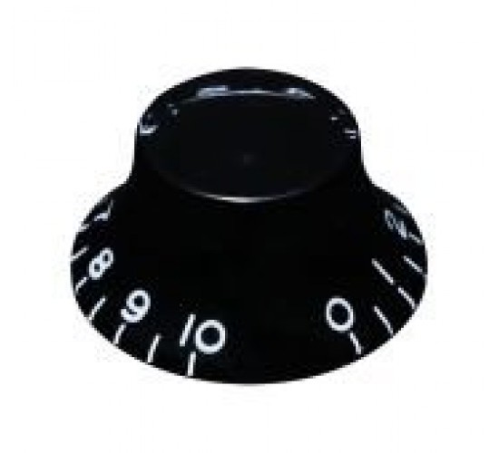 Hosco H-KB-160I Ручка потенциометра Les Paul (дюймовый размер), конус, Black