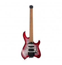Cort Space-G6TR-SGLV Электрогитара безголовая, цвет красный Lava, с чехлом