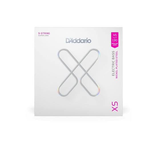 D'Addario XSB45130SL Комплект струн для 5-струнной бас-гитары, никелированные, 45-130