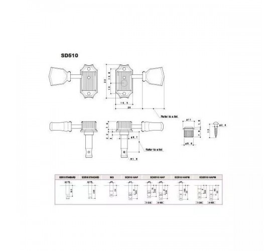 Gotoh SD510-MG-SL-N-(L3+R3) колки локовые, автозажим, Vintage style, 3+3, никель, пластик, тюльпан