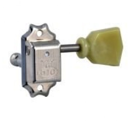 Gotoh SD510-MG-SL-N-(L3+R3) колки локовые, автозажим, Vintage style, 3+3, никель, пластик, тюльпан