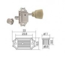 Gotoh SD90-SL-N колки Vintage style, 3+3, никель, тюльпан (пластик)