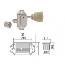 Gotoh SD90-HAPM-SL-N Локовые колки Vintage style 3+3, никель