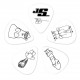 Planet Waves 1CWH6-10JS Joe Satriani Медиаторы, белые, толстые