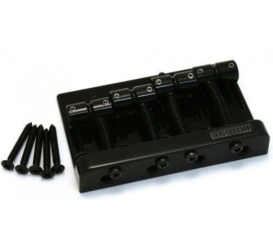 Gotoh 201B-4 бридж басовый, 4-струнный, black (классический черный)