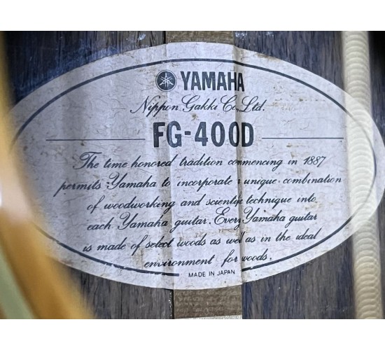 Yamaha FG-400D акустическая гитара, Япония USED