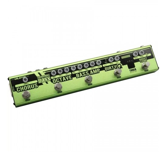 Valeton VES-2 Dapper Bass Bass Effect Strip педаль для баса с тюнером, октавером, компрессором