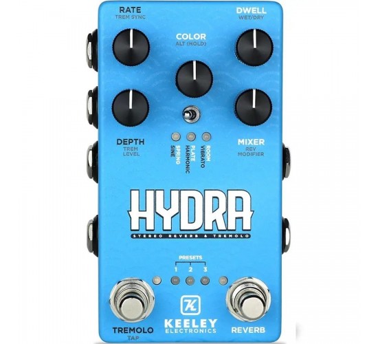 Keeley Electronics Hydra Stereo Reverb Tremolo гитарный эффект ревер и тремоло