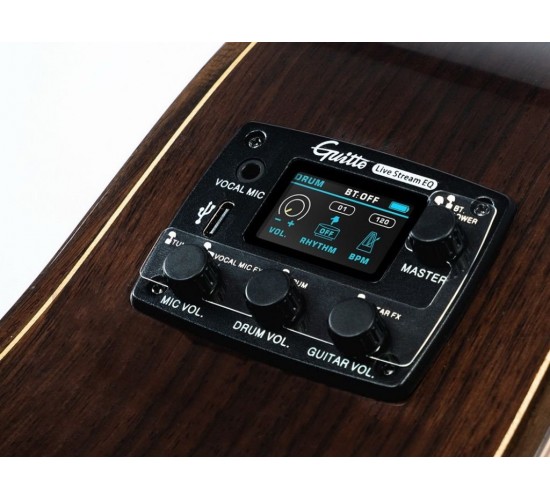 Guitto GGP-05 Звукосниматель для акустической гитары, с вибродинамиком для трансакустики USED