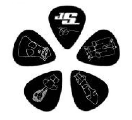 Planet Waves 1CBK2-10JS Joe Satriani Медиаторы, черные, тонкие