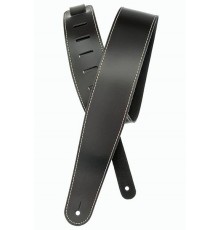Planet Waves 25LS00-DX Classic Leather Ремень для гитары, кожаный, черный, контрастная строчка