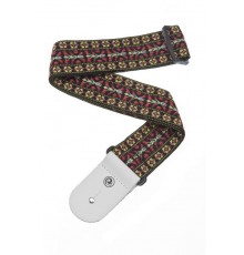 Planet Waves 50G00 Woven Ремень для гитары текстильный, без наплечника, рисунок «Hootenanny Yellow»