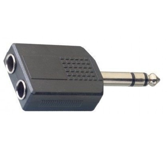 Stagg AC-PMS2PFH Переходник (адаптер).Разъемы: 2 стерео джек (мама) – 1 стерео джек (папа)