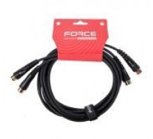 Force MCC-03D/3 сдвоенный MIDI шнур: 2 x DIN 5PIN ---2 x DIN 5PIN, длина 3 метра, черного цвета