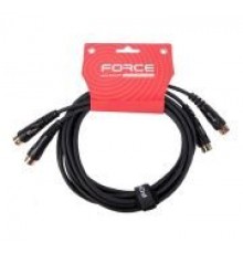 Force MCC-03D/3 сдвоенный MIDI шнур: 2 x DIN 5PIN ---2 x DIN 5PIN, длина 3 метра, черного цвета
