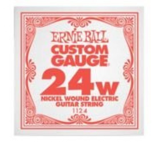 Ernie Ball 1124 струна для электро и акустических гитар, Никель, в оплётке, калибр .024