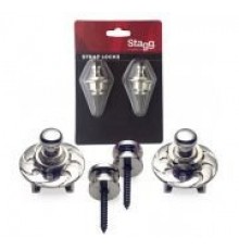 Stagg SSL1 CR кнопки для крепления ремня с замковой системой блокировки, цвет хромированные