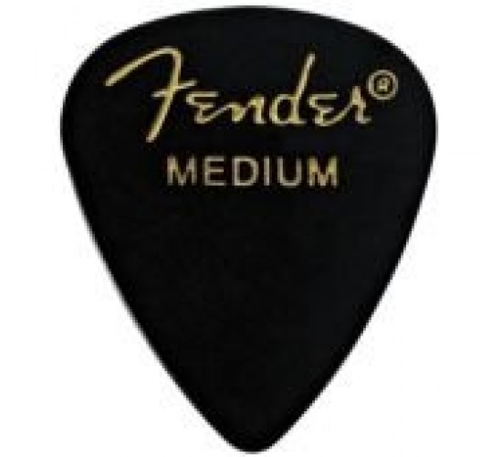 Fender 351 Shape Picks 1 Gross Black Medium медиатор, цвет черный
