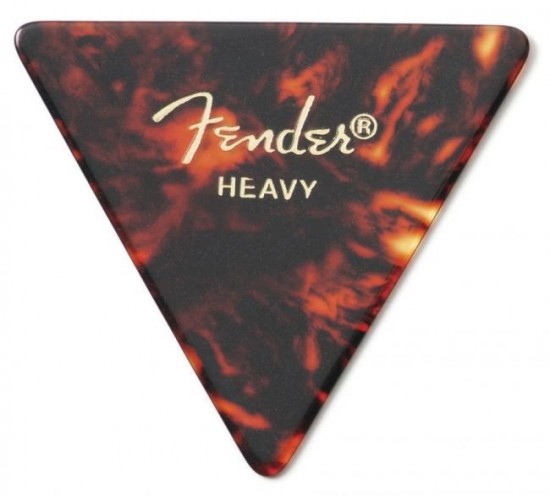 Fender 355 Shape Picks Shell Heavy медиаторы, жесткие, цвет черепаховый (треугольные)