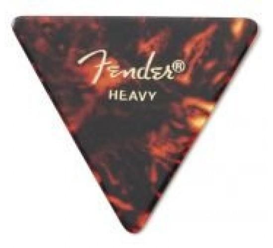 Fender 355 Shape Picks Shell Heavy медиаторы, жесткие, цвет черепаховый (треугольные)