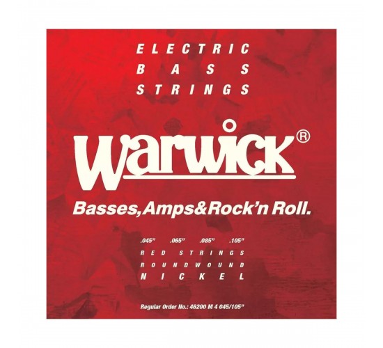 Warwick 46200M4 струны для бас-гитары Red Label 45-105, никель