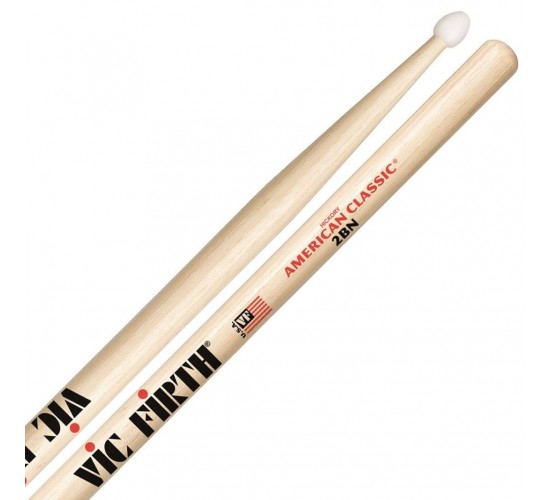 Vic Firth 2BN барабанные палочки, нейлоновый наконечник, материал - гикори