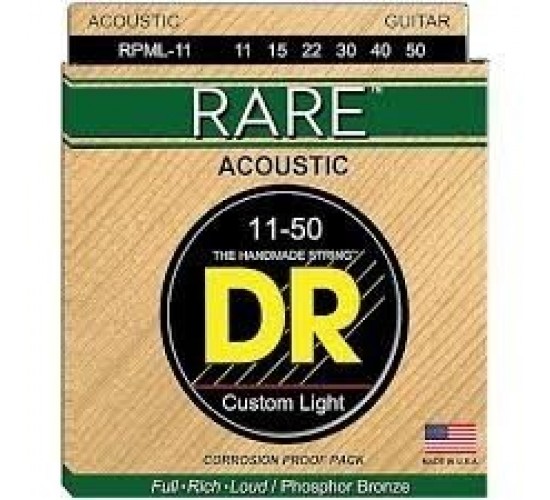 DR RPML-11 RARE Phosphor Bronze Acoustic 11-50 струны для акустической гитары