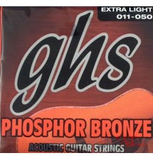 GHS Phosphor Bronze Комплект струн для акустической гитары 11-50