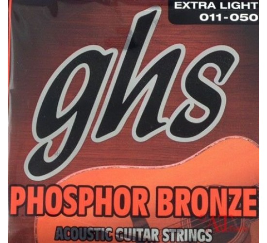 GHS Phosphor Bronze Комплект струн для акустической гитары 11-50