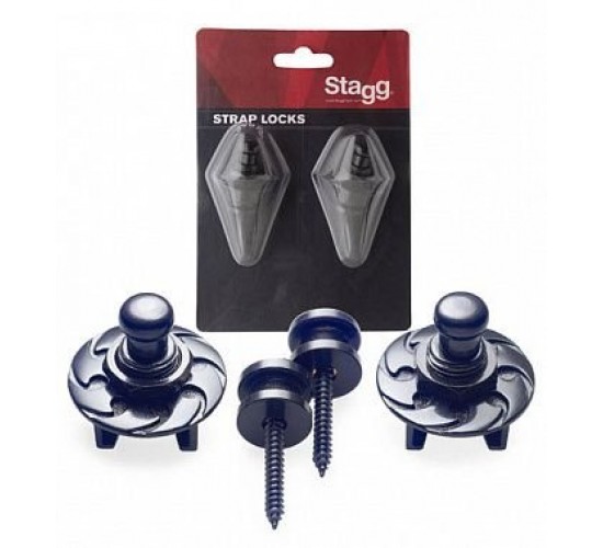 Stagg SSL1 BK кнопки для крепления ремня с замковой системой блокировки, цвет черный