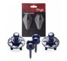 Stagg SSL1 BK кнопки для крепления ремня с замковой системой блокировки, цвет черный
