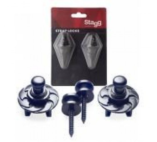 Stagg SSL1 BK кнопки для крепления ремня с замковой системой блокировки, цвет черный
