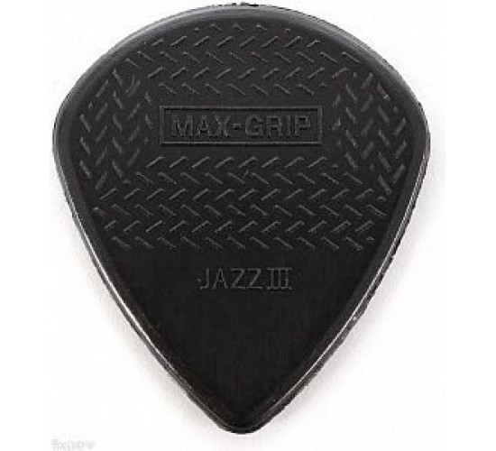 Dunlop Max-Grip Nylon Jazz III Медиатор, толщина 1,38мм, черный