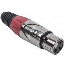Soundking CX3F003 кабельный балансный разъем XLR female, 3 контакта, металл/ крышка пластик