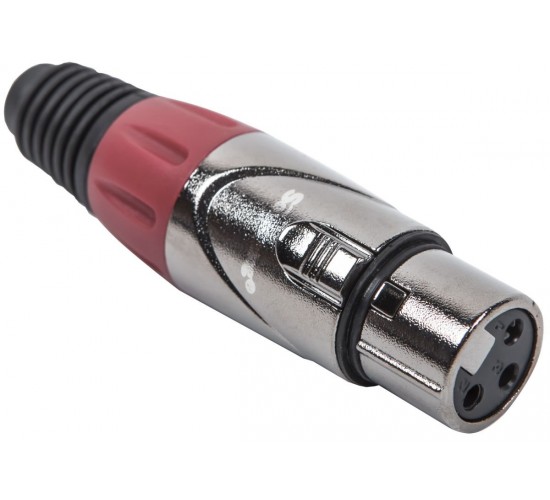 Soundking CX3F003 кабельный балансный разъем XLR female, 3 контакта, металл/ крышка пластик