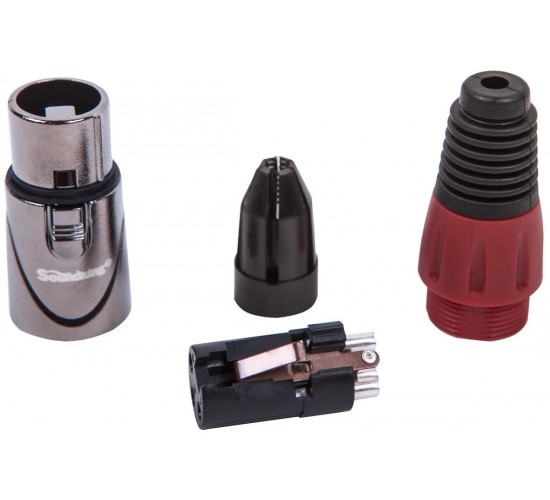 Soundking CX3F003 кабельный балансный разъем XLR female, 3 контакта, металл/ крышка пластик