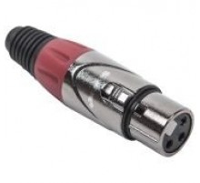 Soundking CX3F003 кабельный балансный разъем XLR female, 3 контакта, металл/ крышка пластик