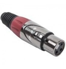 Soundking CX3F003 кабельный балансный разъем XLR female, 3 контакта, металл/ крышка пластик