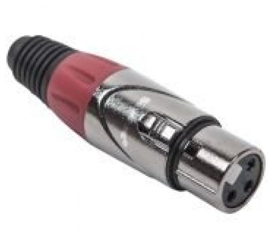 Soundking CX3F003 кабельный балансный разъем XLR female, 3 контакта, металл/ крышка пластик