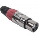 Soundking CX3F003 кабельный балансный разъем XLR female, 3 контакта, металл/ крышка пластик