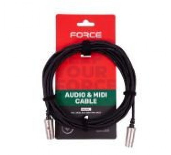 Force MCC-02/5 MIDI шнур DIN(5pin) - DIN(5pin), длина 5м, черного цвета