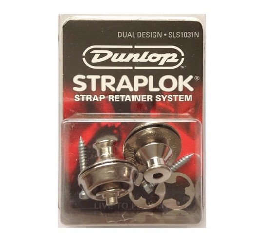 Dunlop SLS1031N Straplok Dual Крепление ремня, никелированное, 2шт